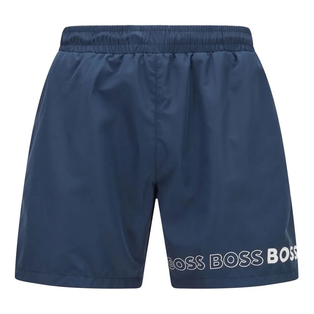 BOSS Dolphin Swim Shorts Men Size L Straight Leg Logo
